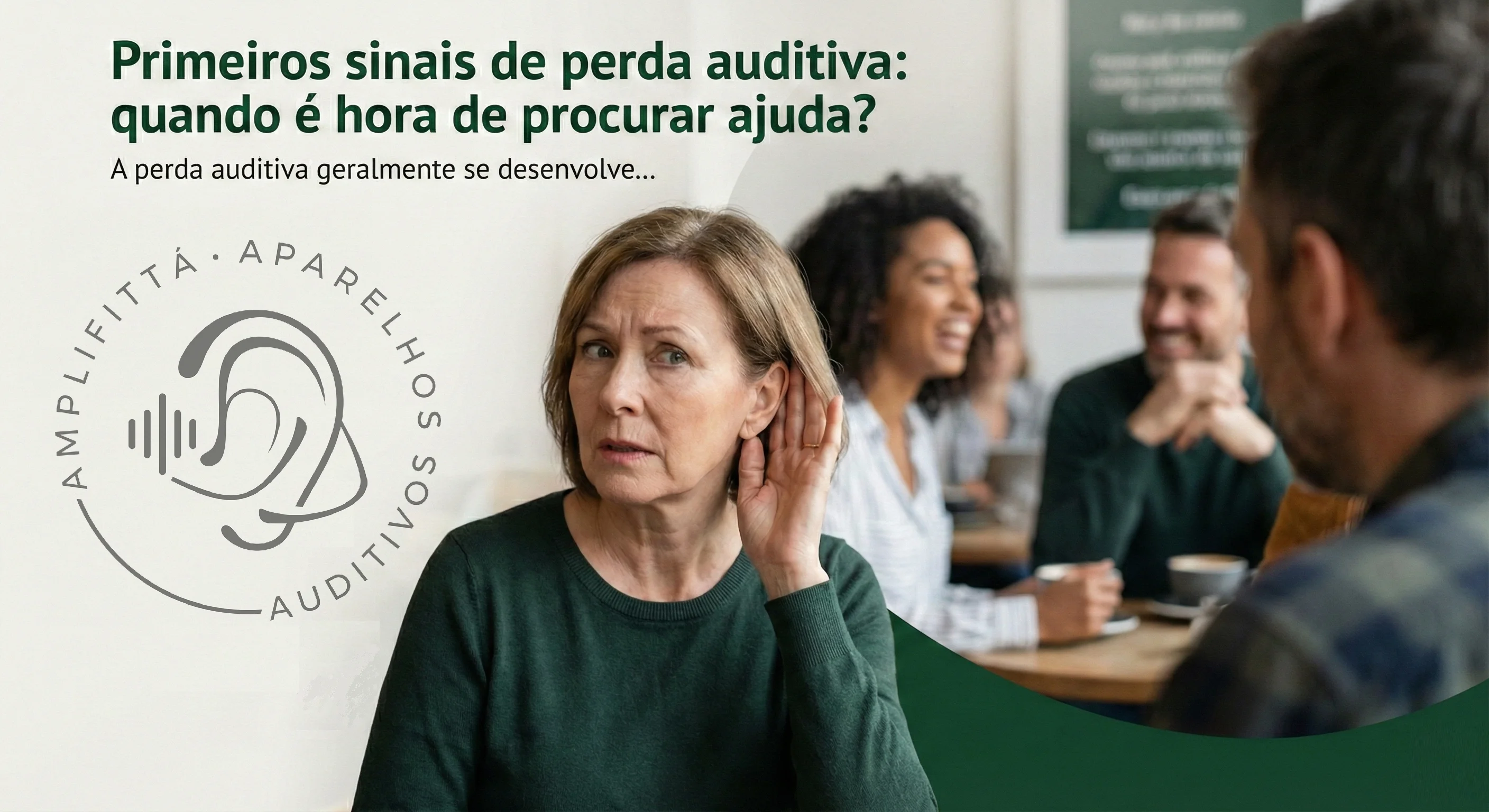 Idoso feliz conversando e ouvindo bem